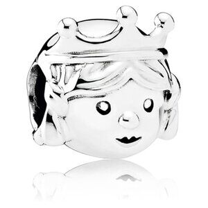 PANDORA Precious Princess Charm Authentic Silver Little Girl Family Crown